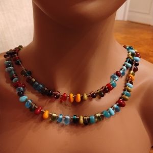 SALE: Vibrant Multicolored Beaded Necklace